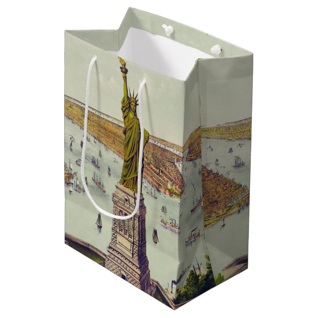 The Great Bartholdi Statue, Statue of Liberty Medium Gift Bag (Front Angled)