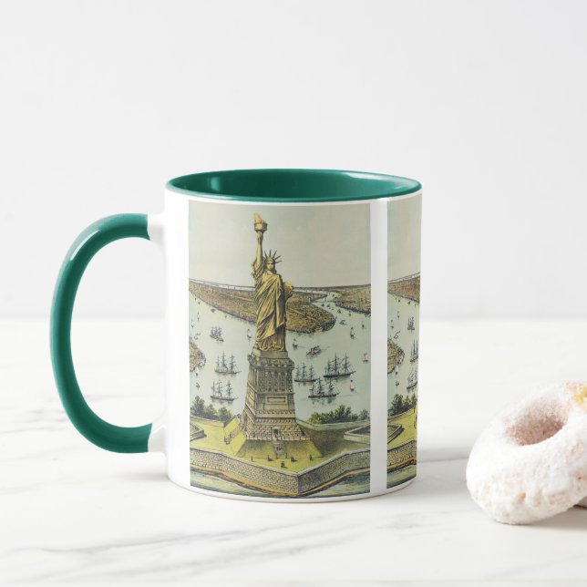The Great Bartholdi Statue, Statue of Liberty Mug (With Donut)