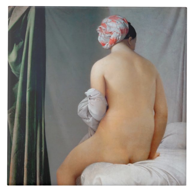 The Great Bather (Seated Woman), Dominique Ingres Ceramic Tile (Front)