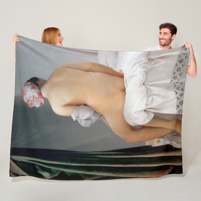 The Great Bather (Seated Woman), Dominique Ingres Fleece Blanket (In Situ)