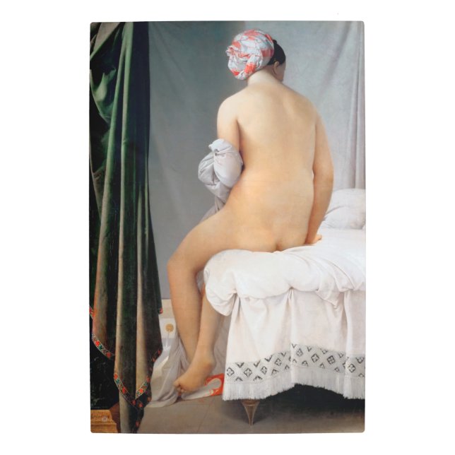 The Great Bather (Seated Woman), Dominique Ingres Metal Print (Front)