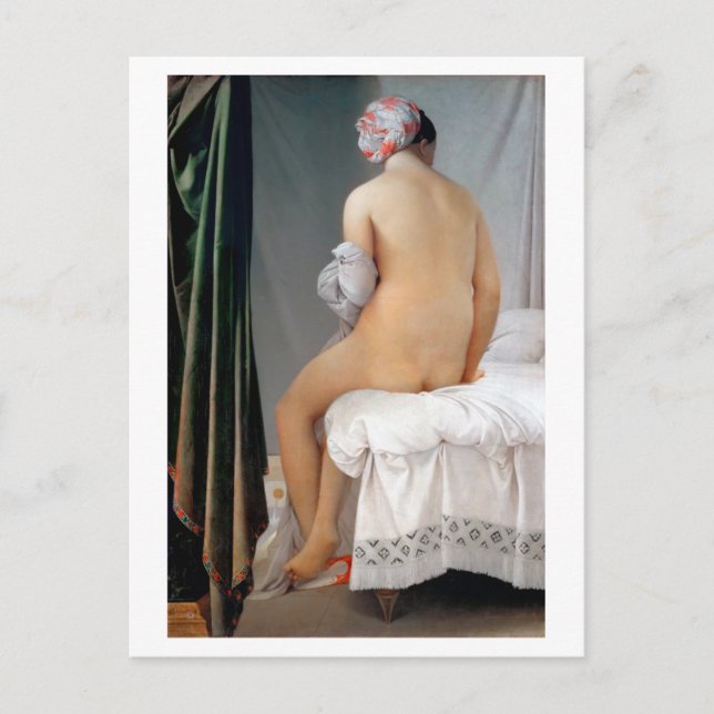 The Great Bather (Seated Woman), Dominique Ingres Postcard (Front)