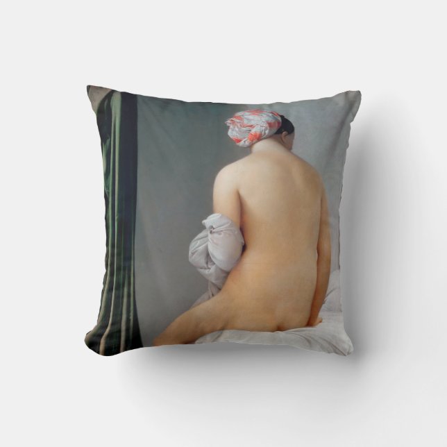 The Great Bather (Seated Woman), Dominique Ingres Throw Pillow (Front)