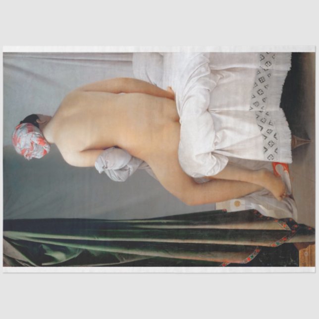 The Great Bather (Seated Woman), Dominique Ingres Tissue Paper (Front)