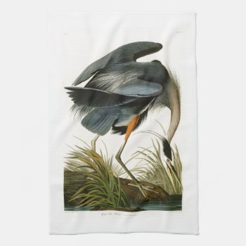 The Great Blue Heron John Audubon Birds Of America Kitchen Towel by NaturalYesteryear at Zazzle
