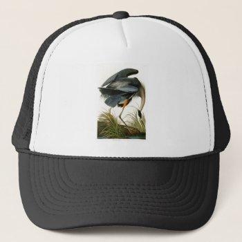 The Great Blue Heron John Audubon Birds Of America Trucker Hat by NaturalYesteryear at Zazzle