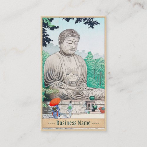 The Great Buddha at Kamakura FUJISHIMA TAKEJI Business Card Template