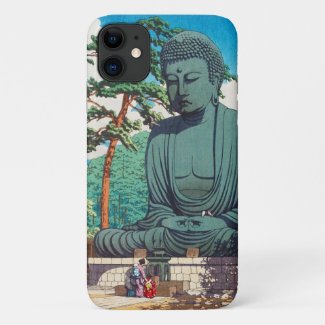 The Great Buddha at Kamakura Hasui Kawase hanga Case-Mate iPhone Case