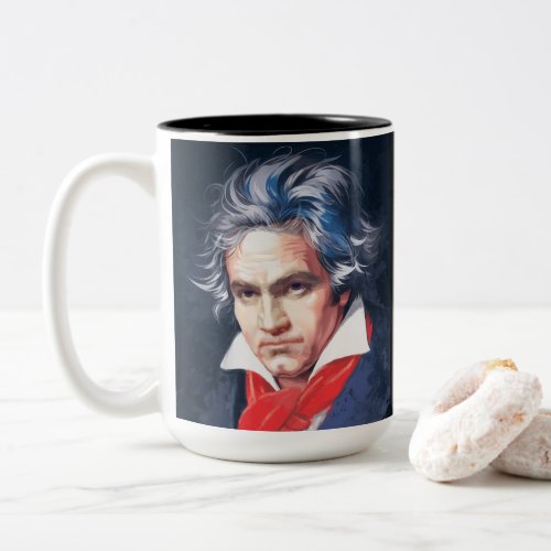 The Great Composers Beethoven Two_Tone Coffee Mug