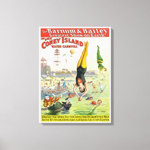 The Great Coney Island Water Carnival Canvas Print