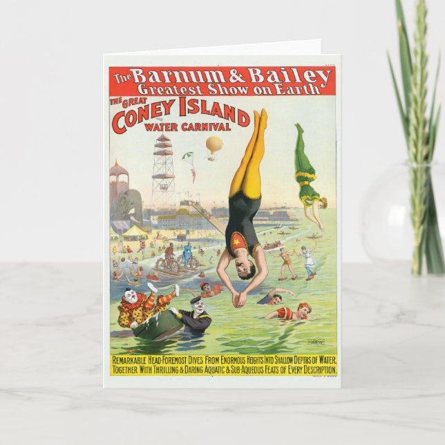 The Great Coney Island Water Carnival Card (Front)