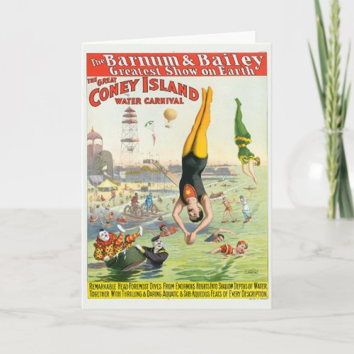 The Great Coney Island Water Carnival Card