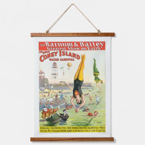 The Great Coney Island Water Carnival Hanging Tapestry