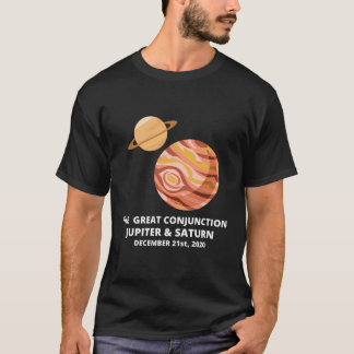 The Great Conjunction 2020 Jupiter And Saturn Plan T-Shirt