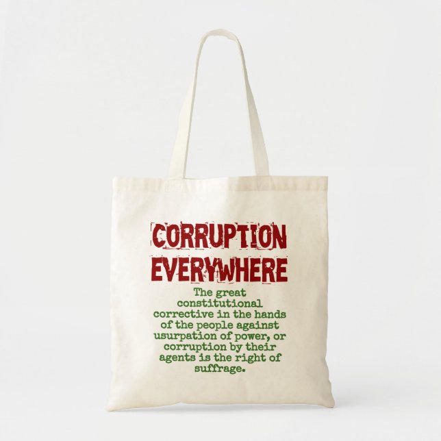 The Great Constitutional Corrective - Corruption Q Tote Bag (Front)
