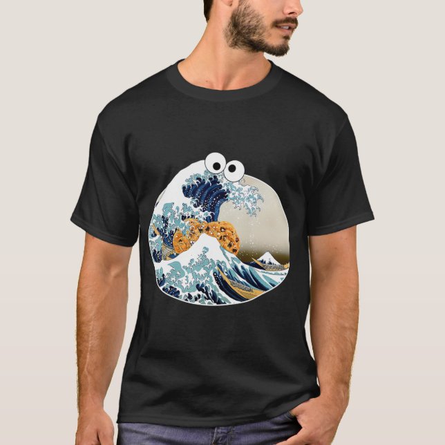 The Great Cookie Eating Wave Off Kanagawa  Eyes T-Shirt (Front)