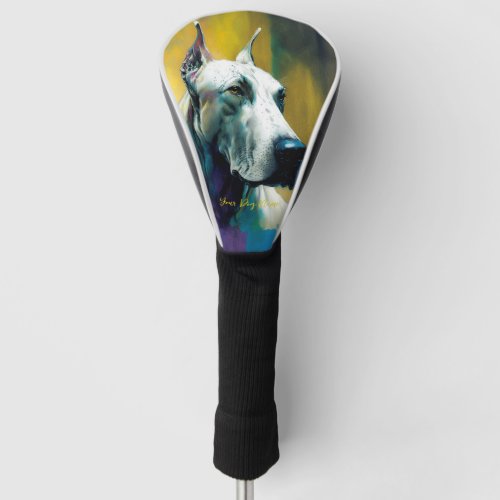 The Great Dane Dog _ Composition 002 Golf Head Cover