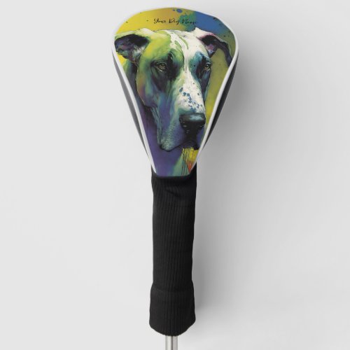 The Great Dane Dog _ Composition 009 Golf Head Cover