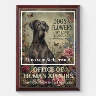 The Great Dane Office of Human Affairs Award Plaque