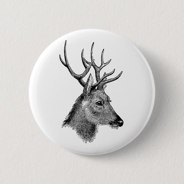 The great deer buck button (Front)