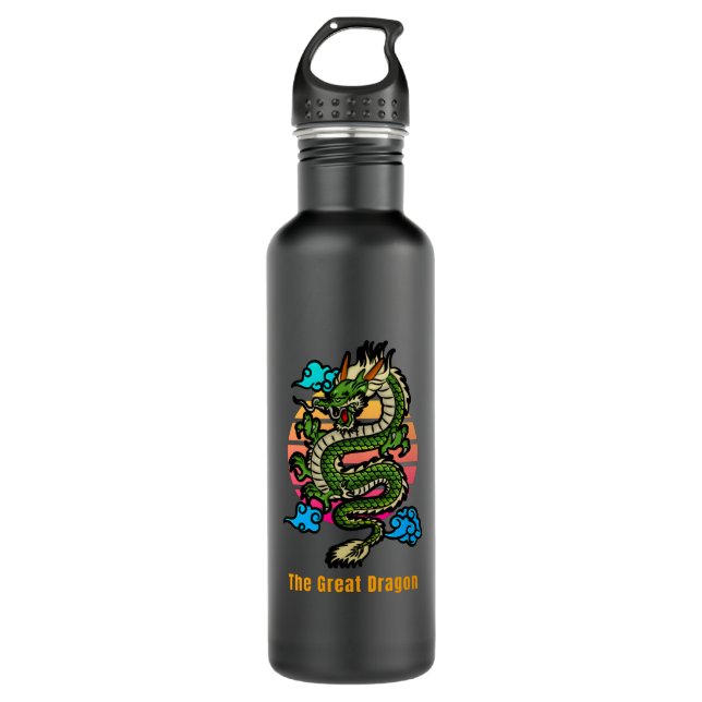 The Great Dragon Stainless Steel Water Bottle (Front)