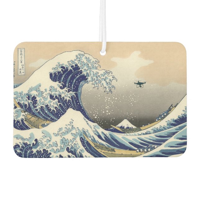 The Great Drone Wave Off Kanagawa Air Freshener (Front)
