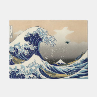 The Great Drone Wave Off Kanagawa Doormat