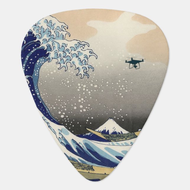 The Great Drone Wave Off Kanagawa Guitar Pick (Front)