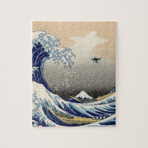 The Great Drone Wave Off Kanagawa Jigsaw Puzzle