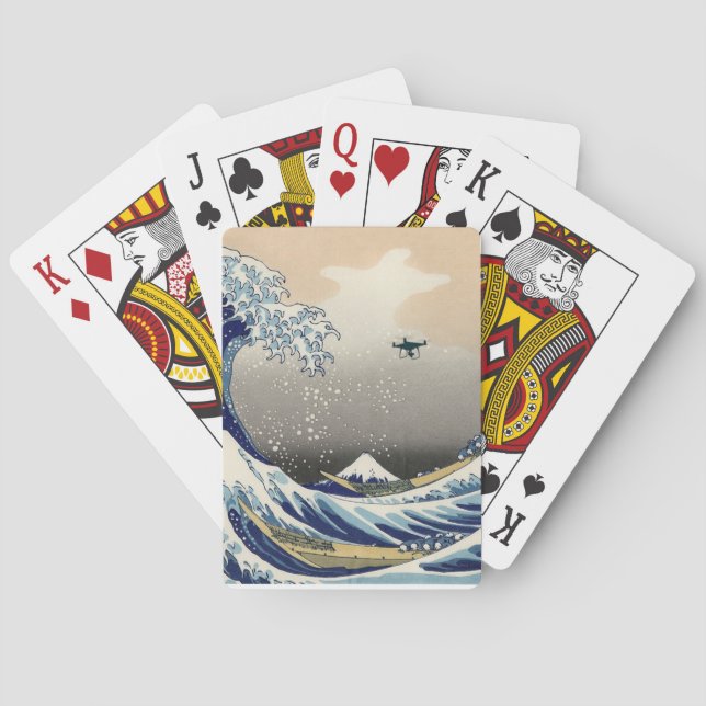 The Great Drone Wave Off Kanagawa Poker Cards (Back)