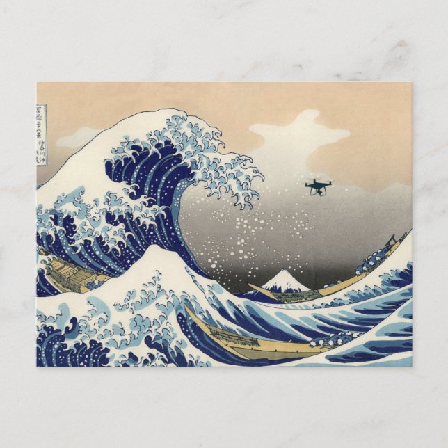 The Great Drone Wave Off Kanagawa Postcard (Front)