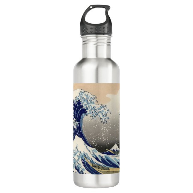 The Great Drone Wave Off Kanagawa Stainless Steel Water Bottle (Front)