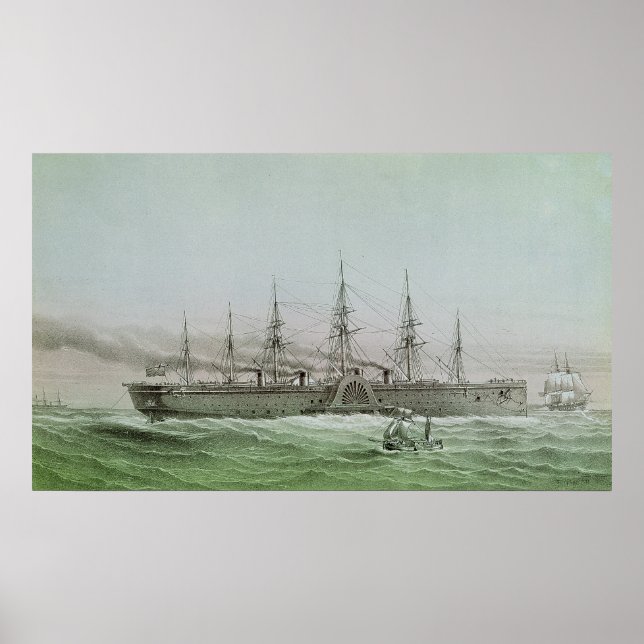 The Great Eastern Laying Electrical Cable Poster (Front)