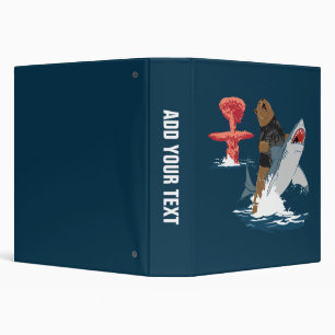 The Great Escape - bear shark cavalry 3 Ring Binder