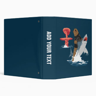 The Great Escape - bear shark cavalry 3 Ring Binder