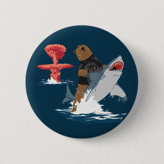 The Great Escape - bear shark cavalry Pinback Button