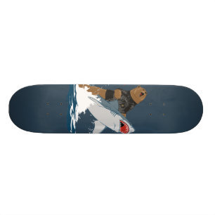 The Great Escape - bear shark cavalry Skateboard Deck