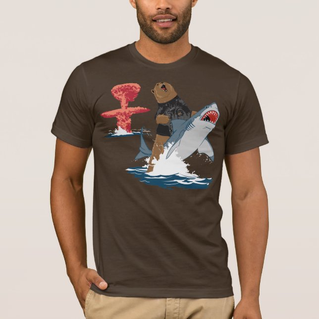 The Great Escape - bear shark cavalry T-Shirt (Front)