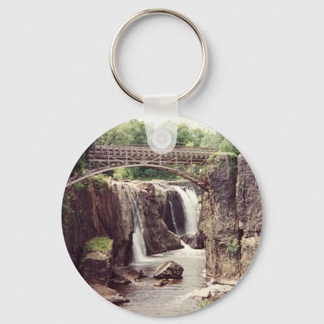 The Great Falls, Paterson, New Jersey Keychain (Front)