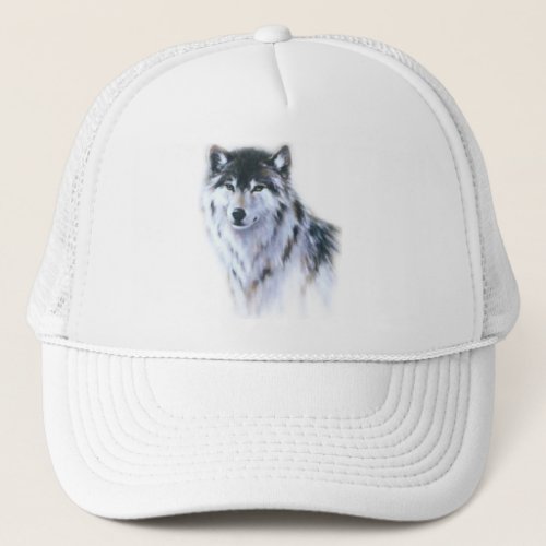 The great fierce wolf in all glory trucker hat