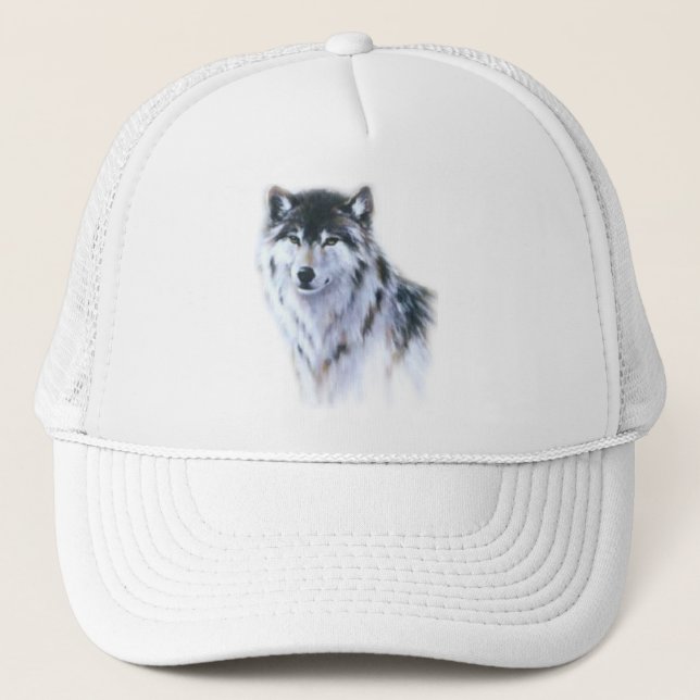 The great fierce wolf in all glory trucker hat (Front)