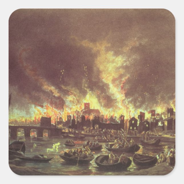 The Great Fire of London, 1666 Square Sticker (Front)