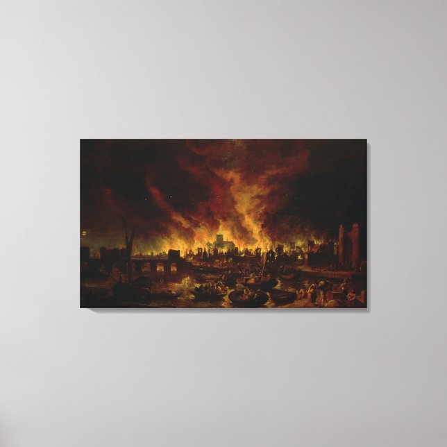 The Great Fire of London in 1666 Canvas Print (Front)