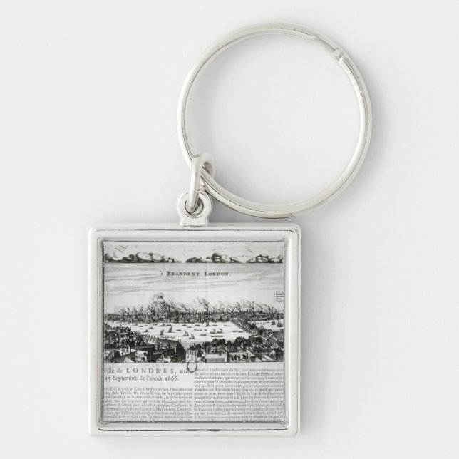 The Great Fire of London in 1666 Keychain (Front)