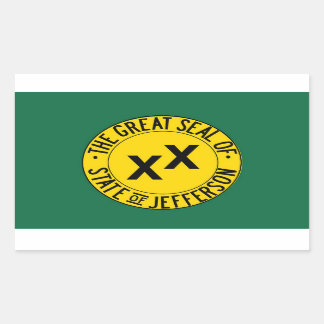 The great flag of the State of Jefferson, USA Rectangular Sticker