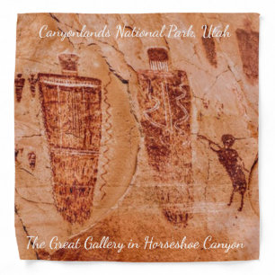 The Great Gallery Horseshoe Canyon Utah Pictograph Bandana