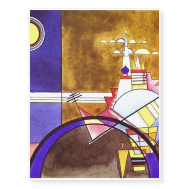 The Great Gate of Kiev Wassily Kandinsky Temporary Tattoos (Front)