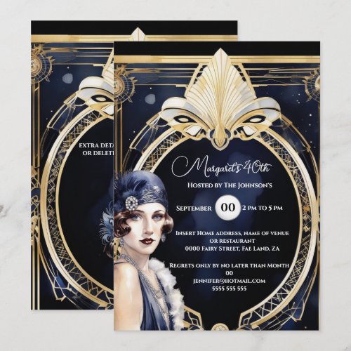 The Great Gatsby blue gold flapper girl 1920's 