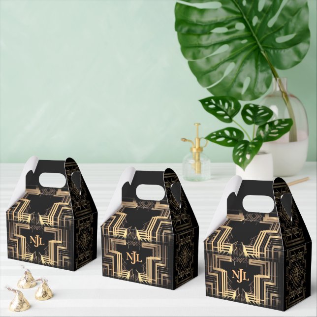 The Great Gatsby Design With A Monogram Favor Boxes (Multiple)