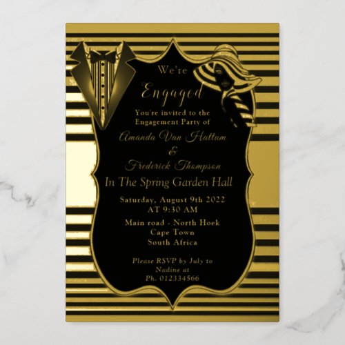 The Great Gatsby Inspiration Foil Invitation
